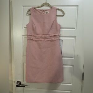 Eliza J Pale Pink Fringe Waist Sheath Dress